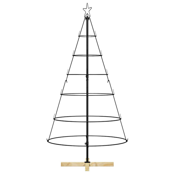 Schwarze Weihnachtsdeko mit Ständer 154cm