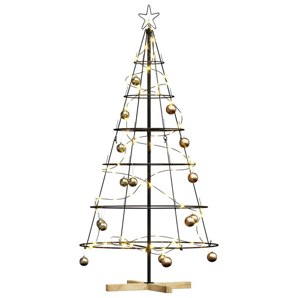 Schwarze Weihnachtsdeko mit Ständer 154cm