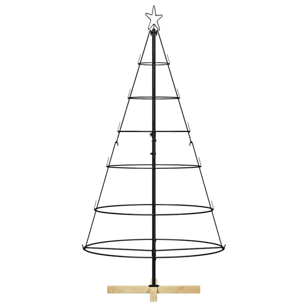 Schwarze Weihnachtsdeko mit Ständer 154cm