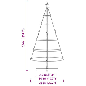 Schwarze Weihnachtsdeko mit Ständer 154cm