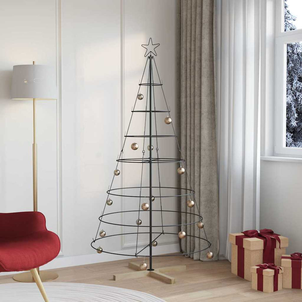 Schwarze Weihnachtsdeko mit Ständer 180cm