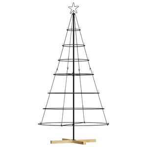 Schwarze Weihnachtsdeko mit Ständer 180cm