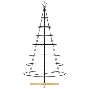 Schwarze Weihnachtsdeko mit Ständer 180cm