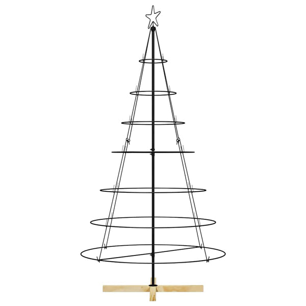 Schwarze Weihnachtsdeko mit Ständer 180cm