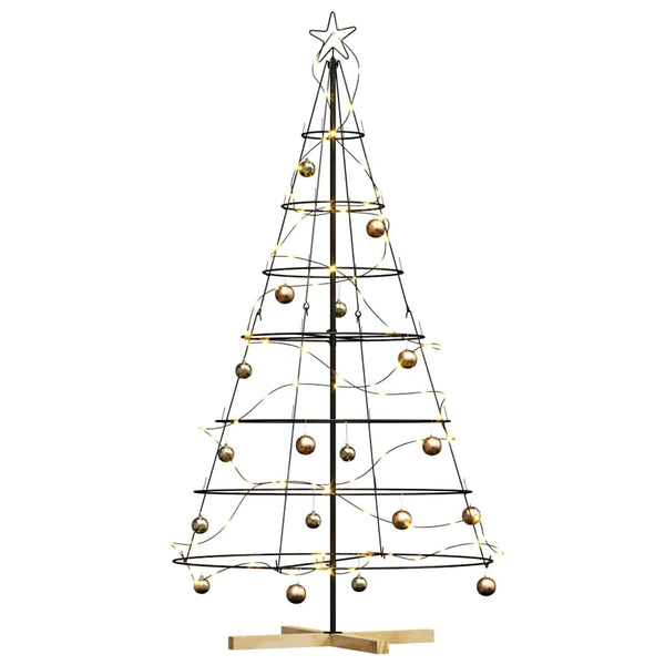 Schwarze Weihnachtsdeko mit Ständer 180cm