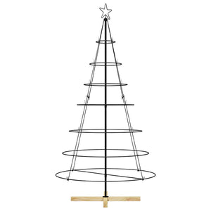 Schwarze Weihnachtsdeko mit Ständer 180cm