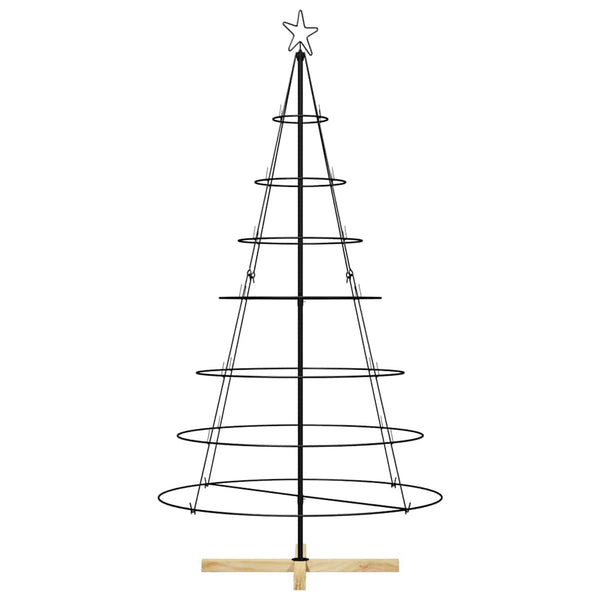 Schwarze Weihnachtsdeko mit Ständer 180cm