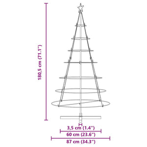 Schwarze Weihnachtsdeko mit Ständer 180cm