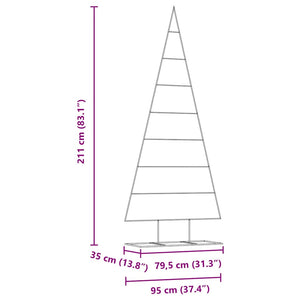 Goldener Metall Weihnachtsbaum 211 cm