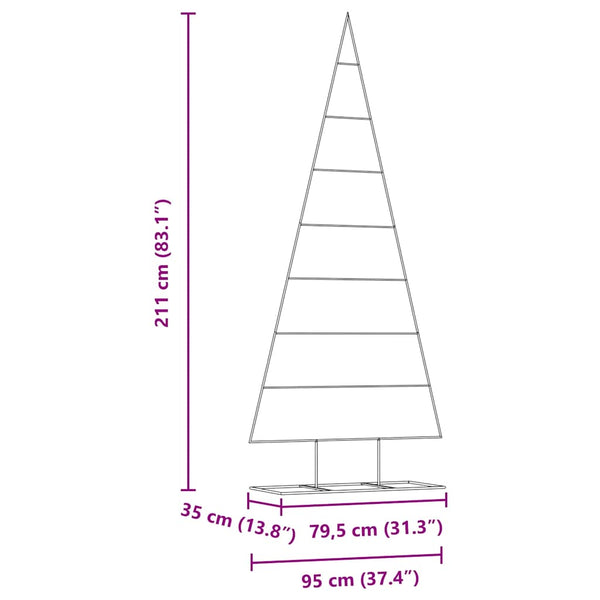 Goldener Metall Weihnachtsbaum 211 cm