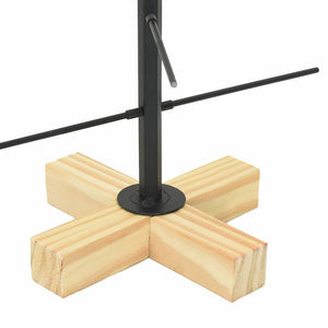 Schwarzer Metall Weihnachtsbaum 59,5 cm
