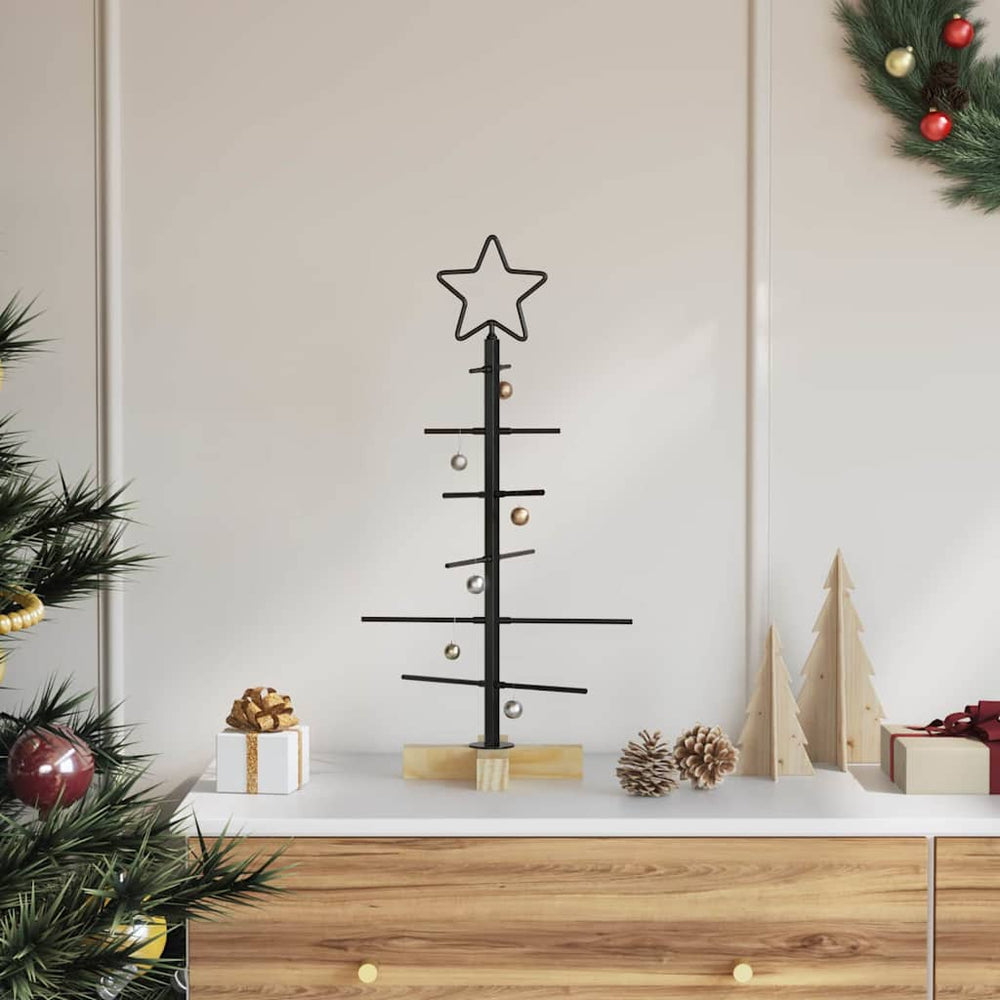 Schwarzer Metall Weihnachtsbaum 59,5 cm
