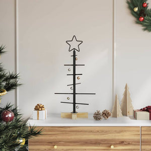 Schwarzer Metall Weihnachtsbaum 59,5 cm