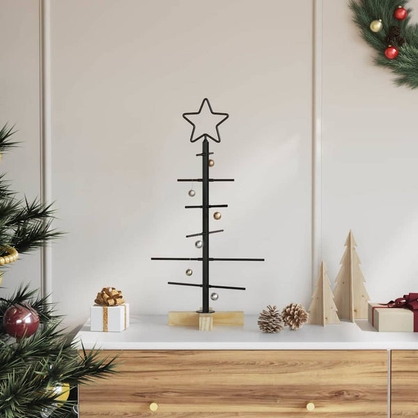 Schwarzer Metall Weihnachtsbaum 59,5 cm