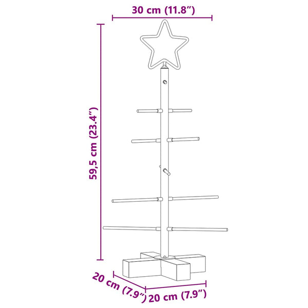 Schwarzer Metall Weihnachtsbaum 59,5 cm