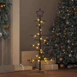 Metall Weihnachtsbaum Schwarz 89cm