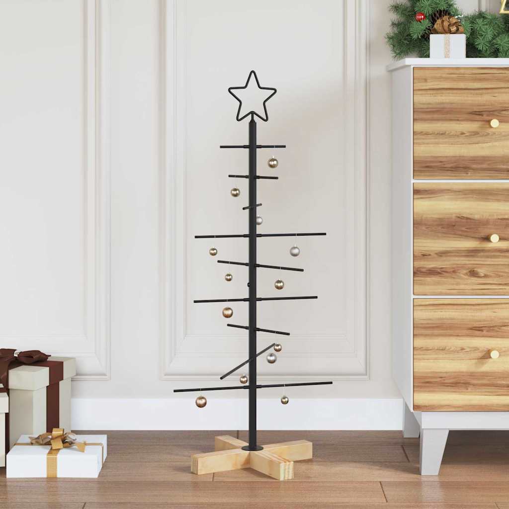 Metall Weihnachtsbaum Schwarz 89cm