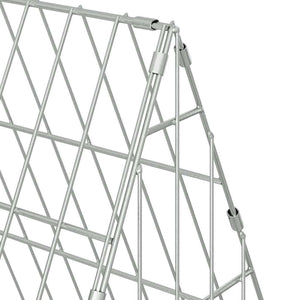 Hühnerkäfig Silber Verzinkt 110cm