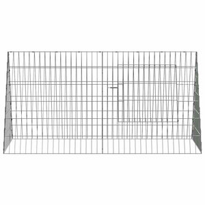 Hühnerkäfig Silber Verzinkt 110cm