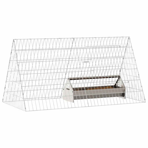Hühnerkäfig Silber Verzinkt 110cm