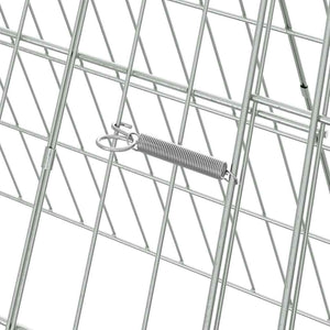 Hühnerkäfig Silber Verzinkt 215 cm