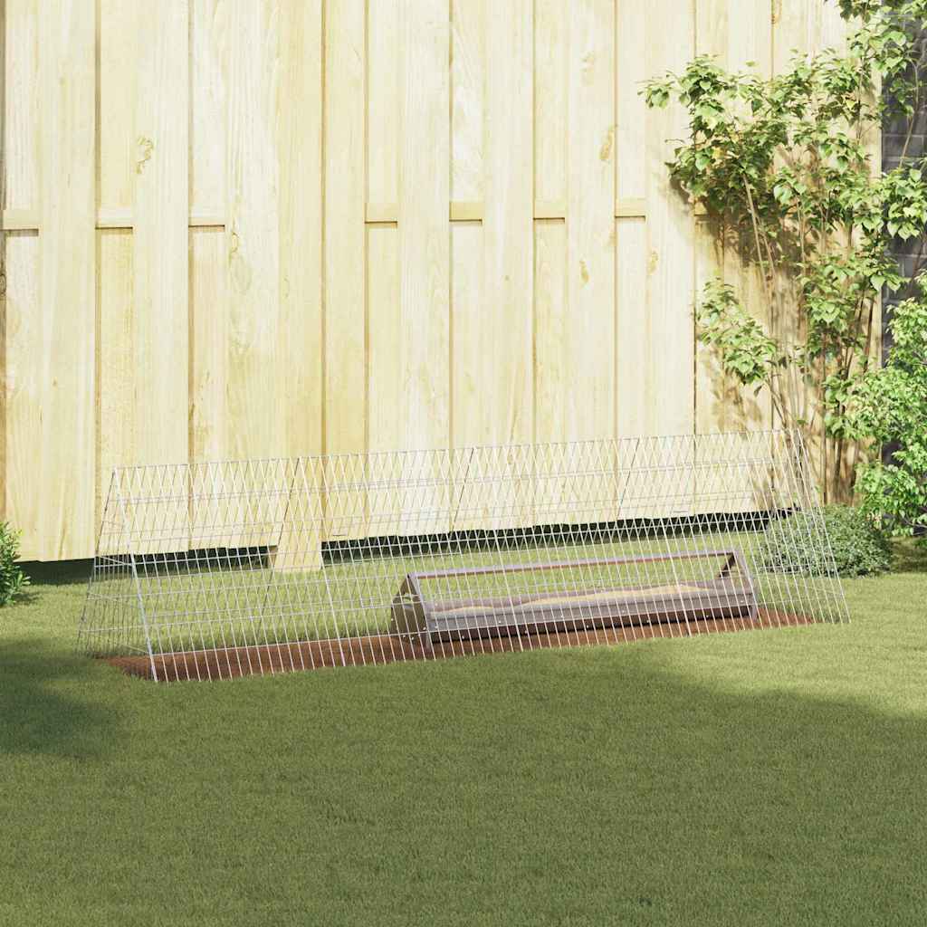 Hühnerkäfig Silber Verzinkt 215 cm