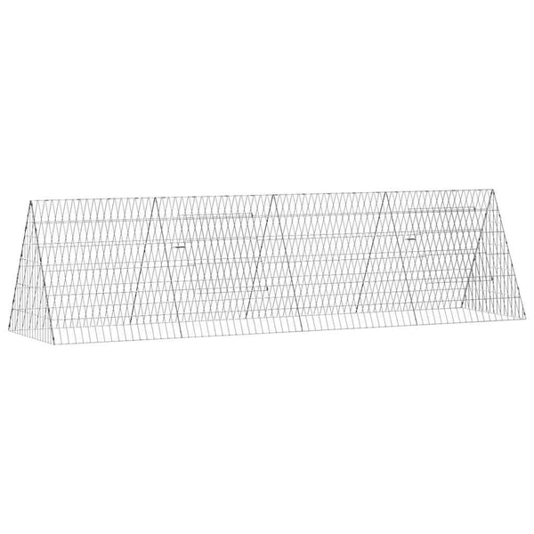 Hühnerkäfig Silber Verzinkt 215 cm