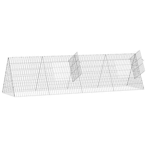 Hühnerkäfig Silber Verzinkt 215 cm