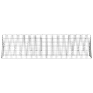 Hühnerkäfig Silber Verzinkt 215 cm
