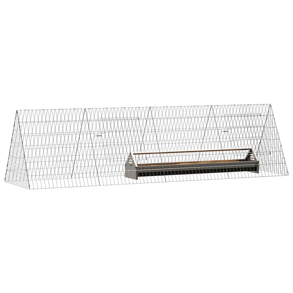 Hühnerkäfig Silber Verzinkt 215 cm