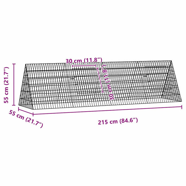 Hühnerkäfig Silber Verzinkt 215 cm
