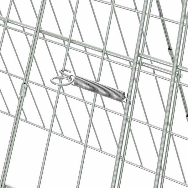 Hühnerkäfig Silber Verzinkt 430cm