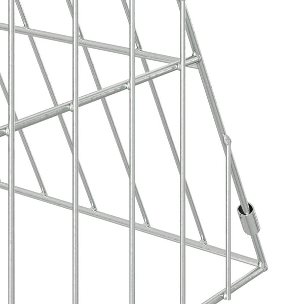 Hühnerkäfig Silber Verzinkt 430cm