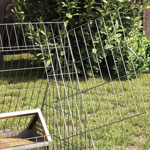 Hühnerkäfig Silber Verzinkt 430cm