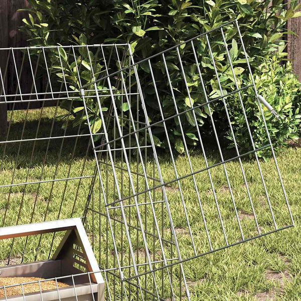 Hühnerkäfig Silber Verzinkt 430cm