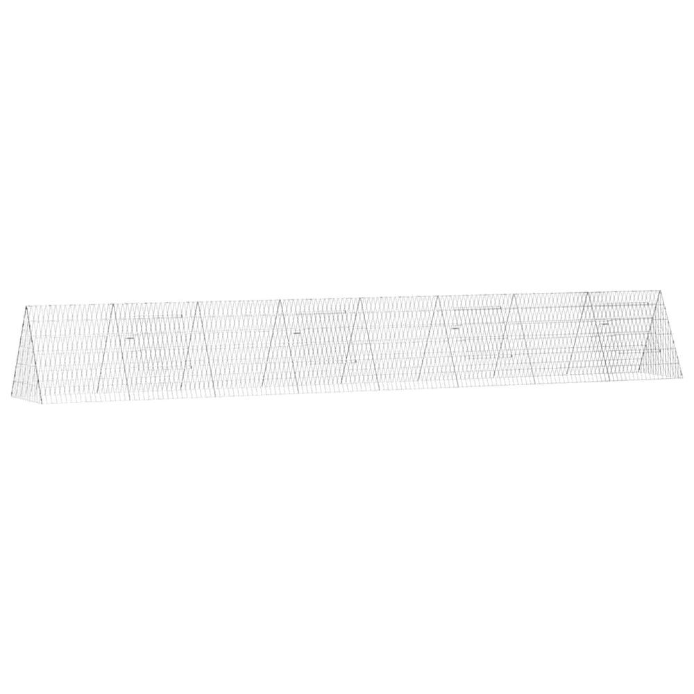 Hühnerkäfig Silber Verzinkt 430cm