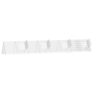 Hühnerkäfig Silber Verzinkt 430cm