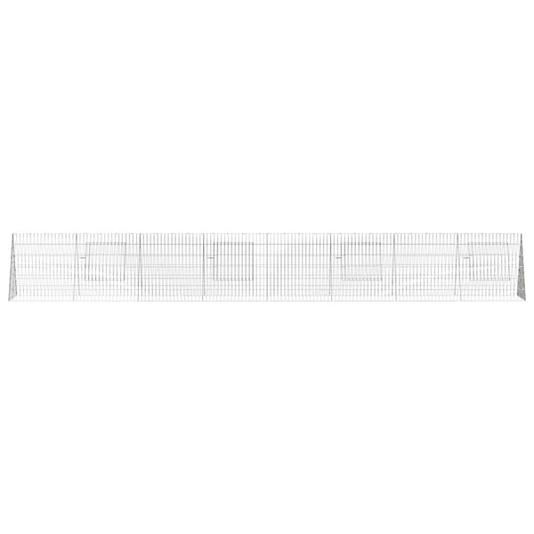 Hühnerkäfig Silber Verzinkt 430cm
