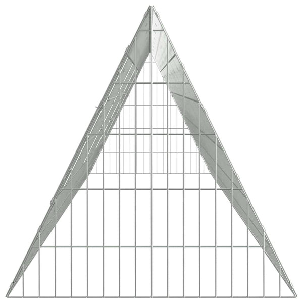 Hühnerkäfig Silber Verzinkt 430cm