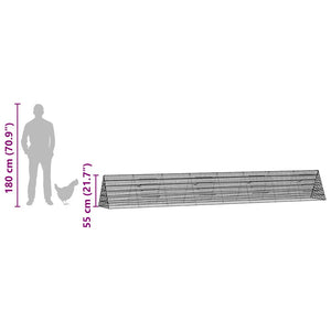 Hühnerkäfig Silber Verzinkt 430cm