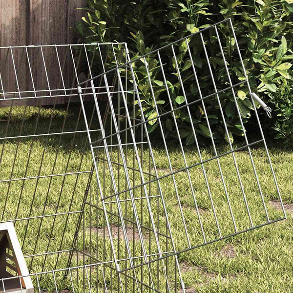 Hühnerkäfig Silber Verzinkt 650 cm