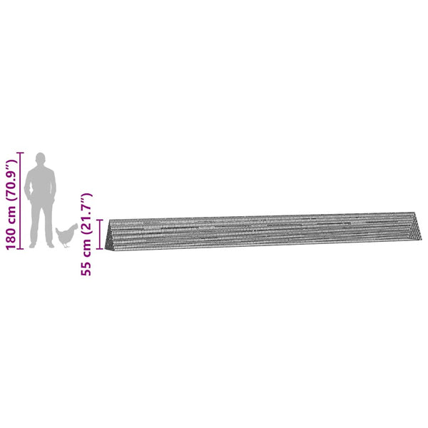 Hühnerkäfig Silber Verzinkt 650 cm