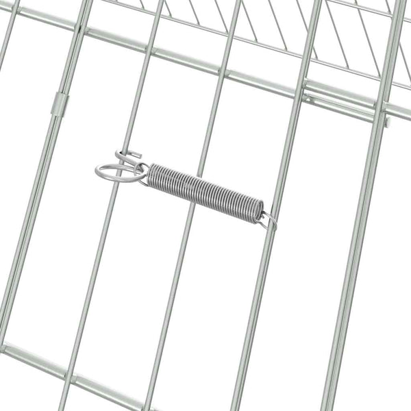 Hühnerkäfig Silber Verzinkt 215 cm