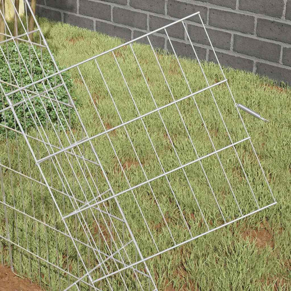 Hühnerkäfig Silber Verzinkt 215 cm