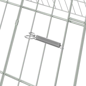 Hühnerkäfig Silber Verzinkt 430cm