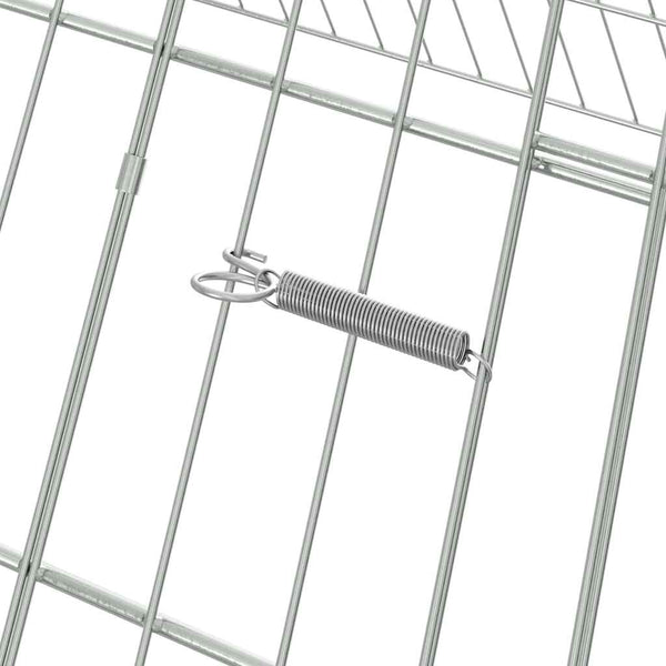 Hühnerkäfig Silber Verzinkt 430cm