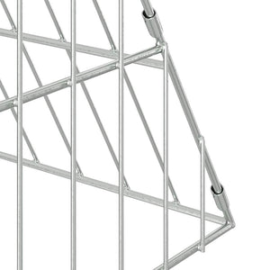Hühnerkäfig Silber Verzinkt 430cm