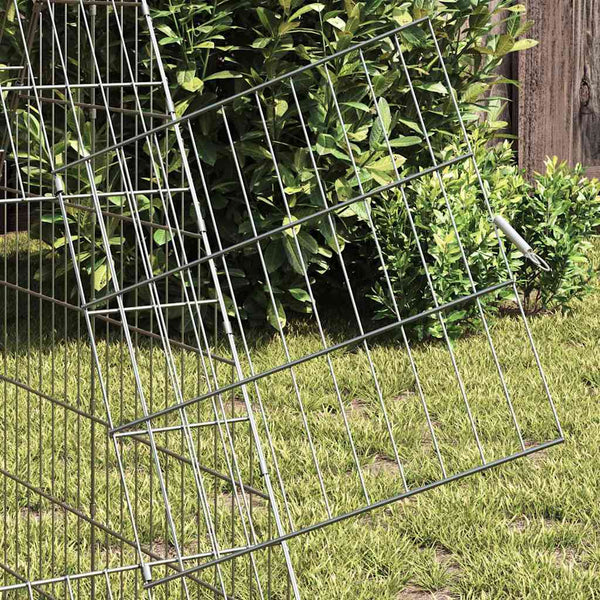Hühnerkäfig Silber Verzinkt 430cm