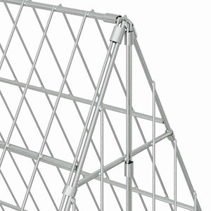 Hühnerkäfig Silber Verzinkter Stahl 650cm