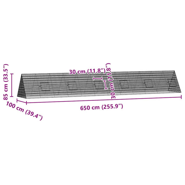 Hühnerkäfig Silber Verzinkter Stahl 650cm